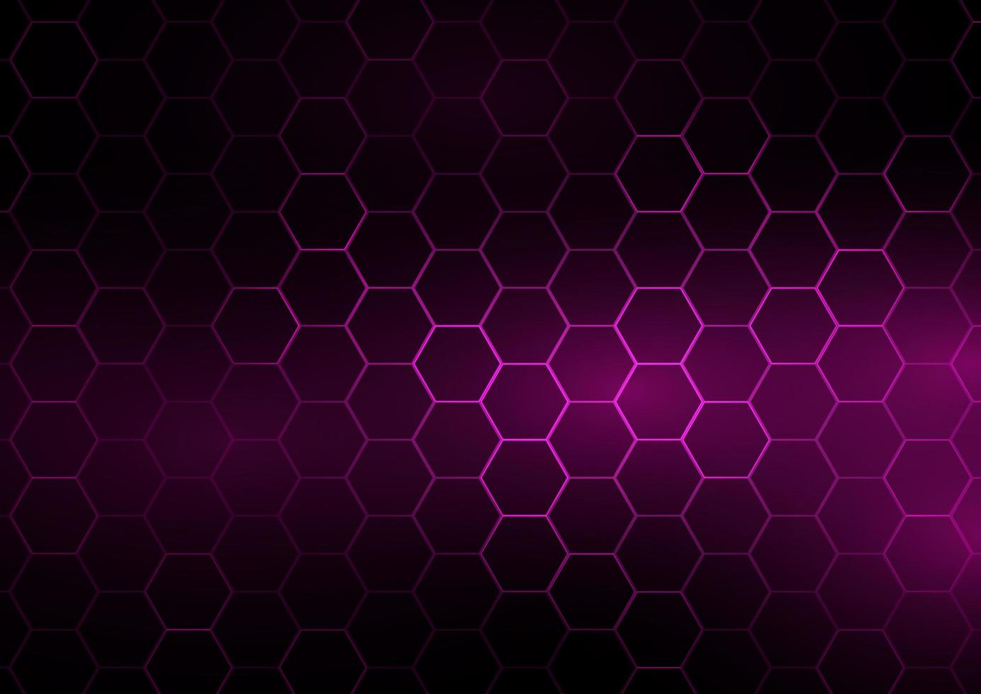 Techno banner with hexagonal design vector