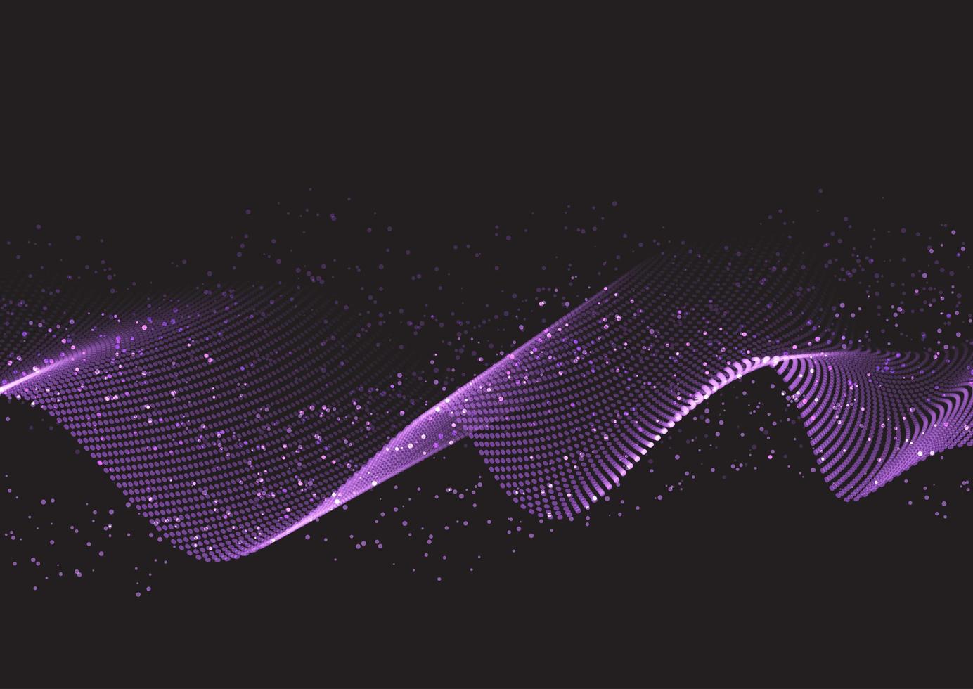 Abstract flowing purple dots design vector