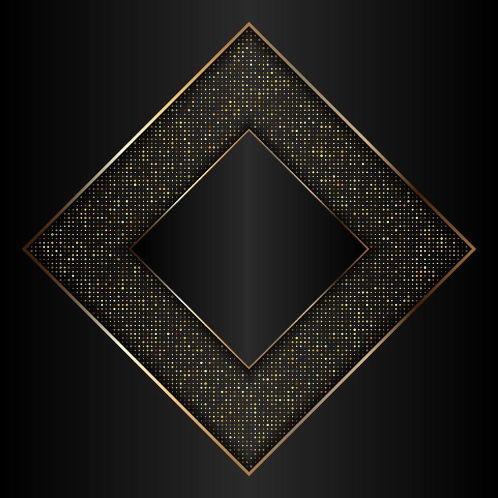 Decorative gold and black diamond design vector