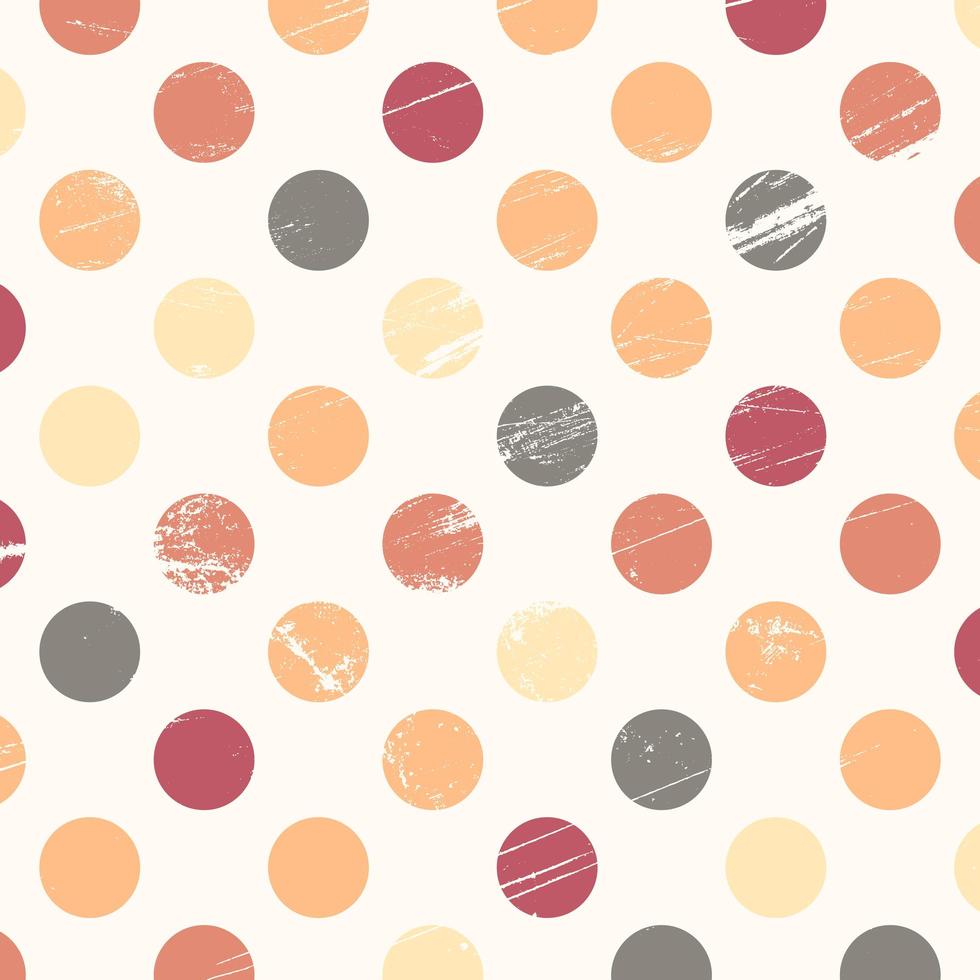 Grunge color polka dot design vector