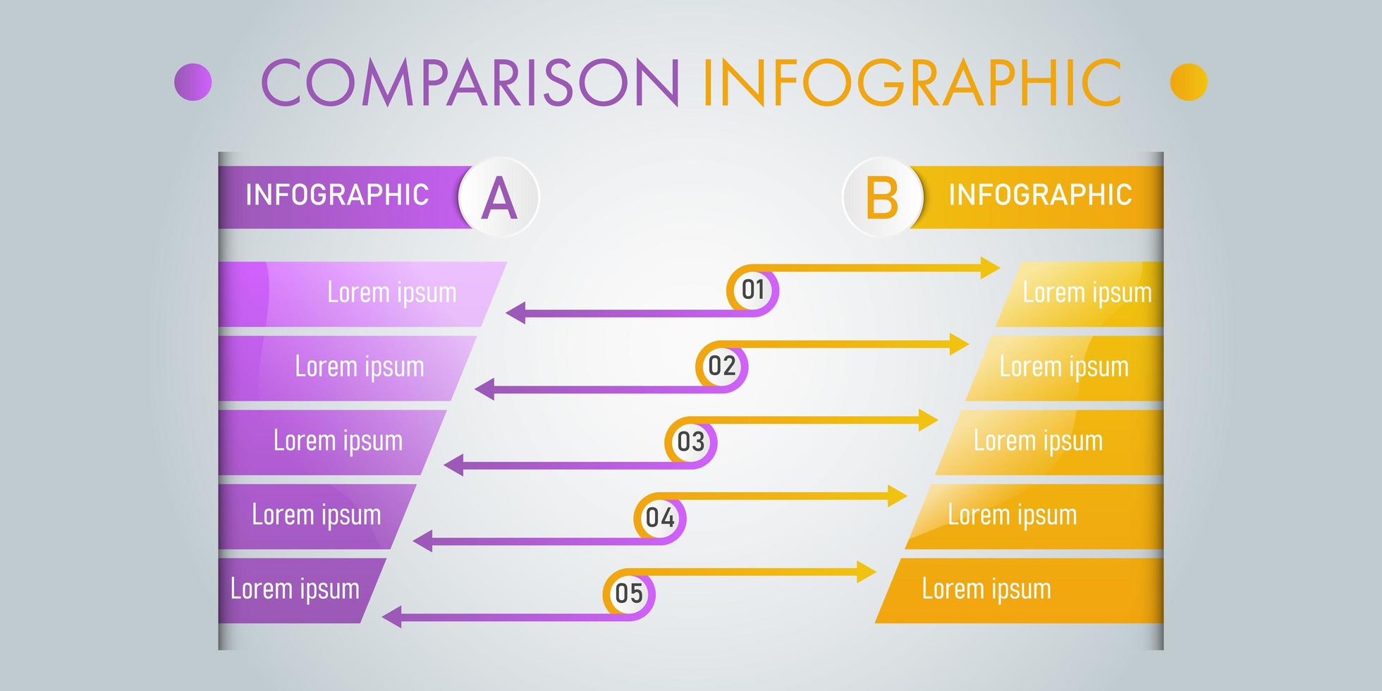 plantilla de infografía de comparación vector