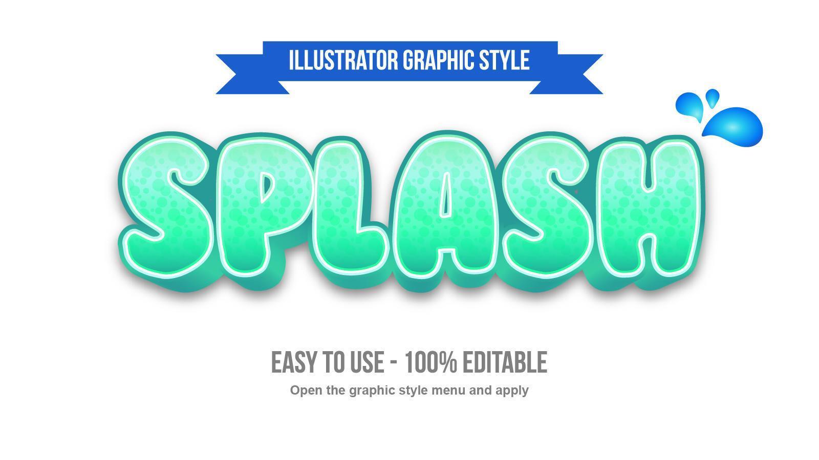 Vibrant green rounded cartoon bubble pattern text effect vector