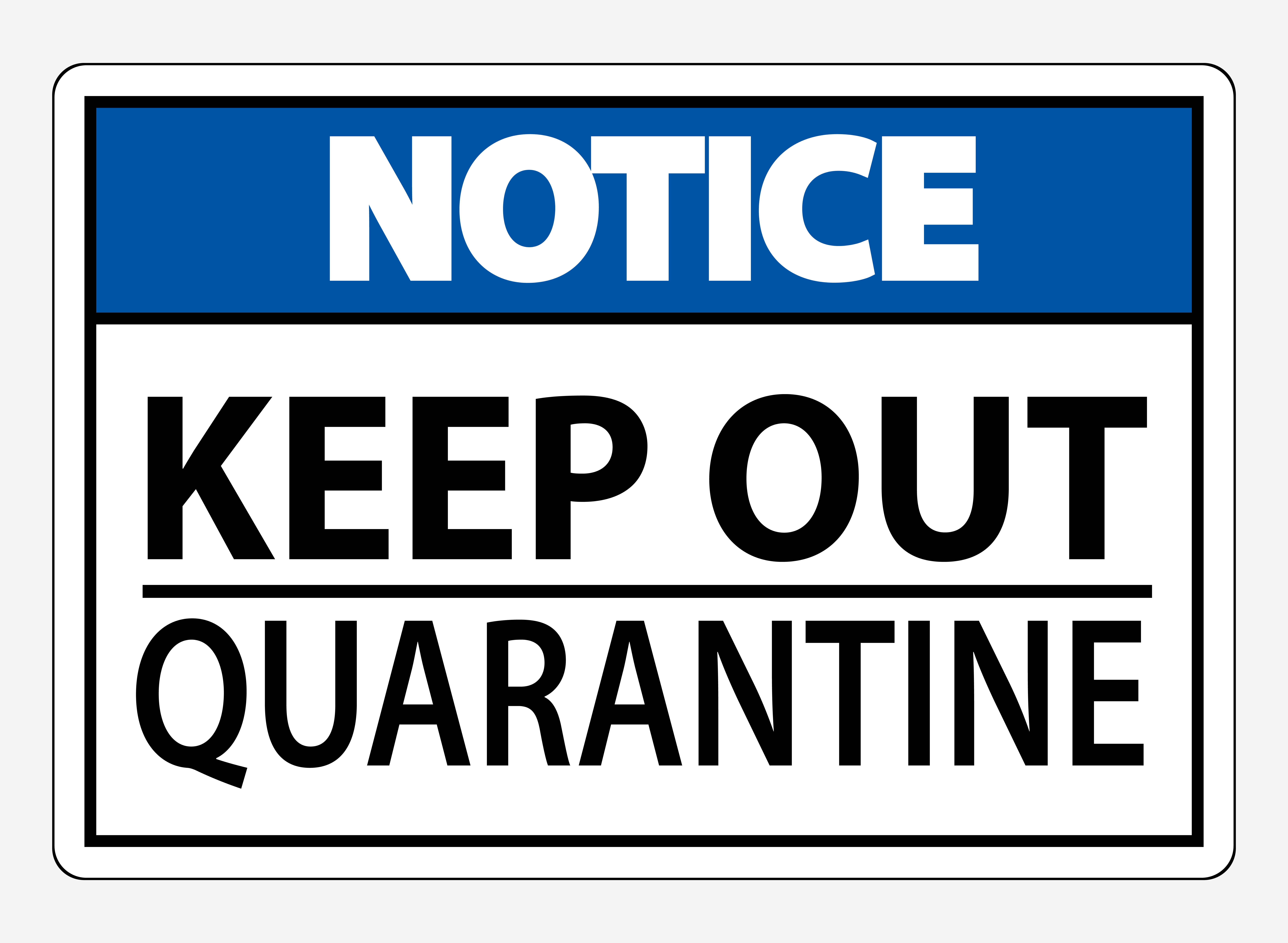 Keep Out Quarantine On White Background 1222477 Vector Art at Vecteezy