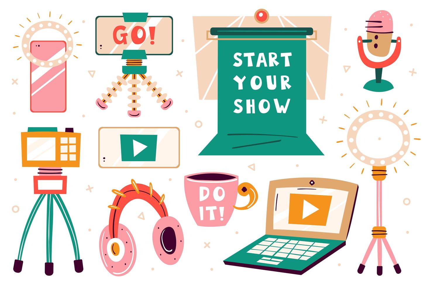 ''Start Your Show'' Image Set vector