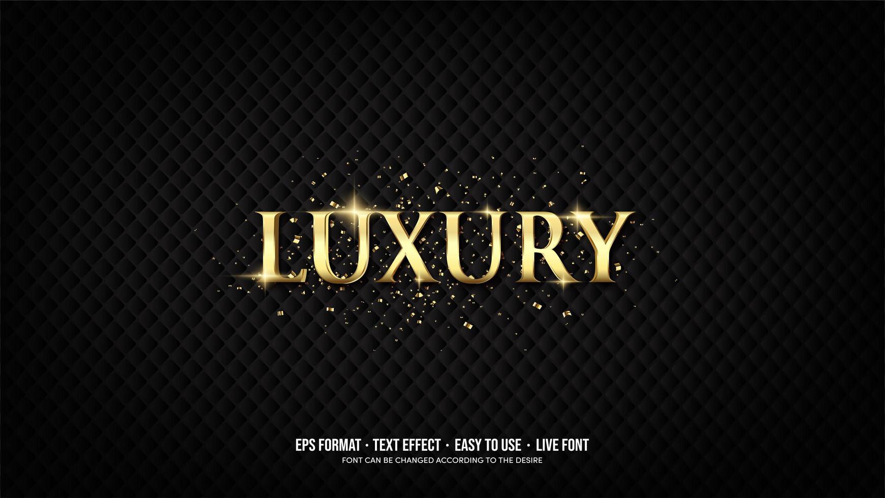 Text effect with luxurious golden writing vector