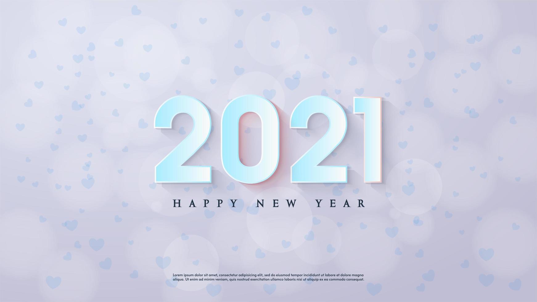 Happy new year background 2021 with 3d blue numbers 1222546 Vector Art at  Vecteezy