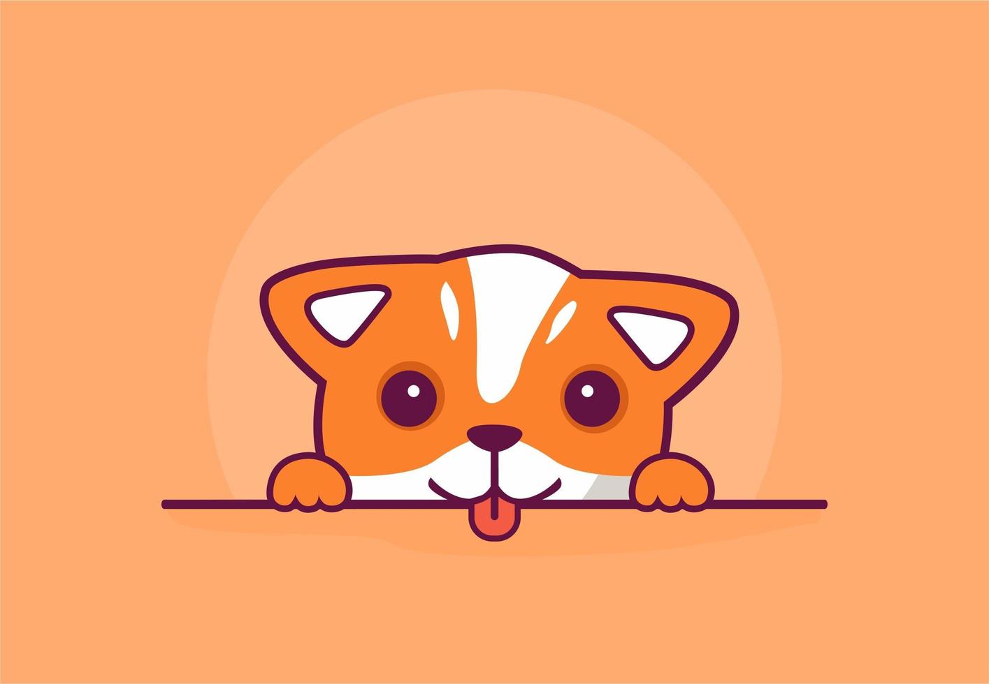 Cute cat head vector