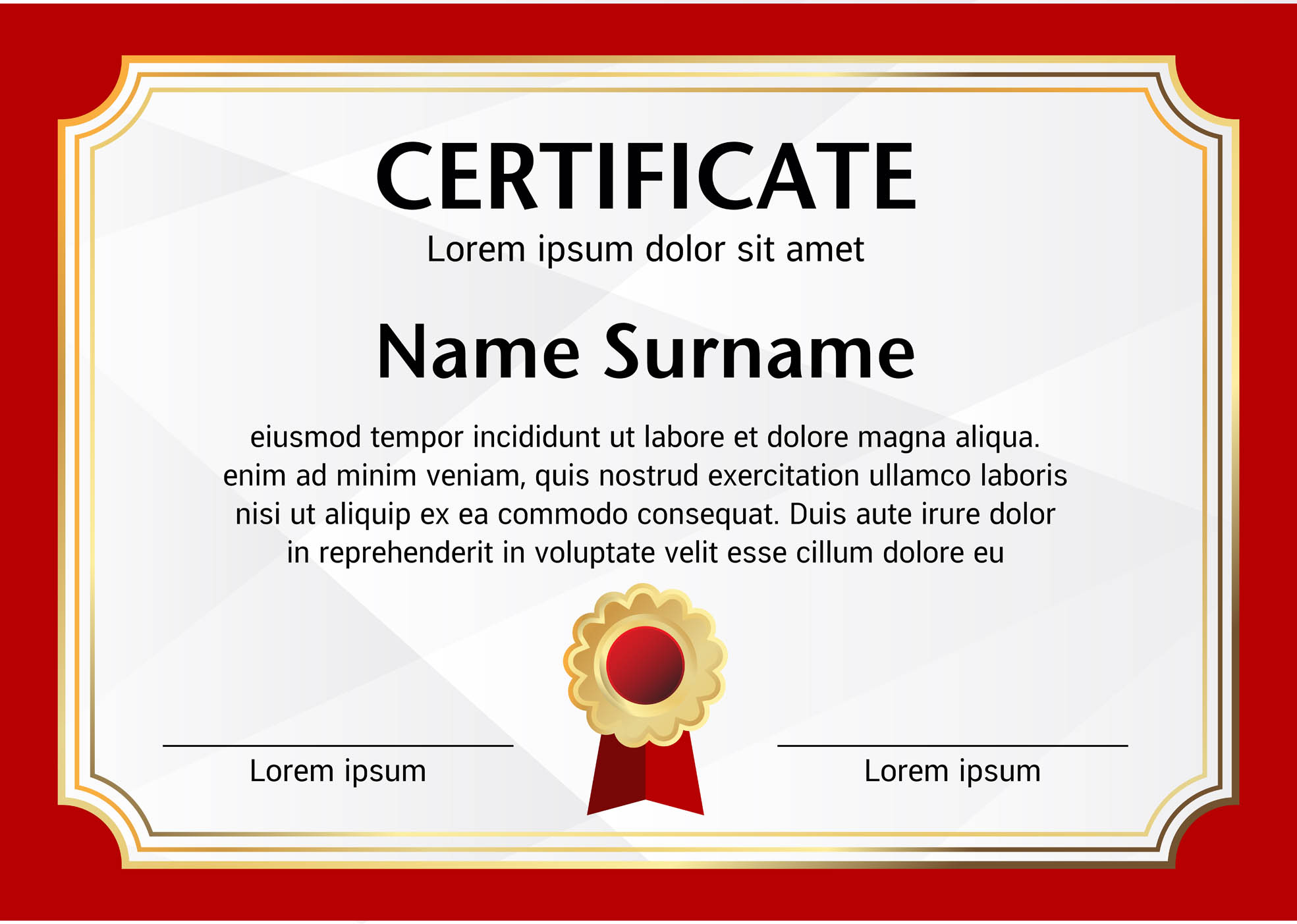 Certificate border red vector art icons and graphics for free download
