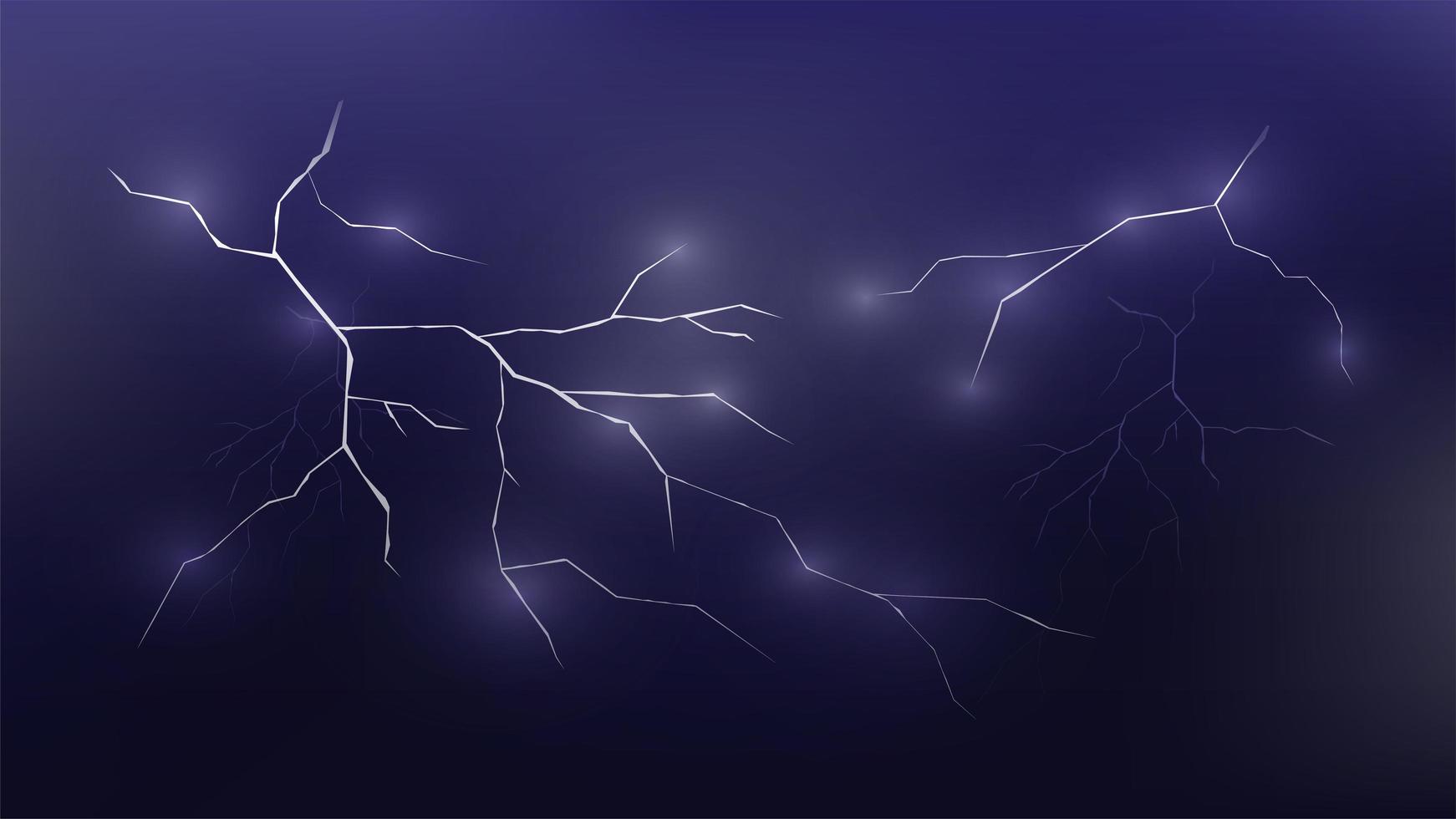Lightning in the clouds vector