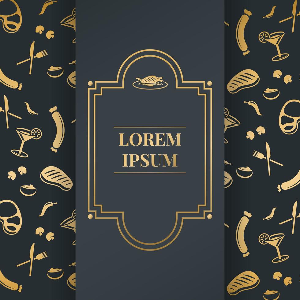 Steakhouse Restaurant Pattern  vector