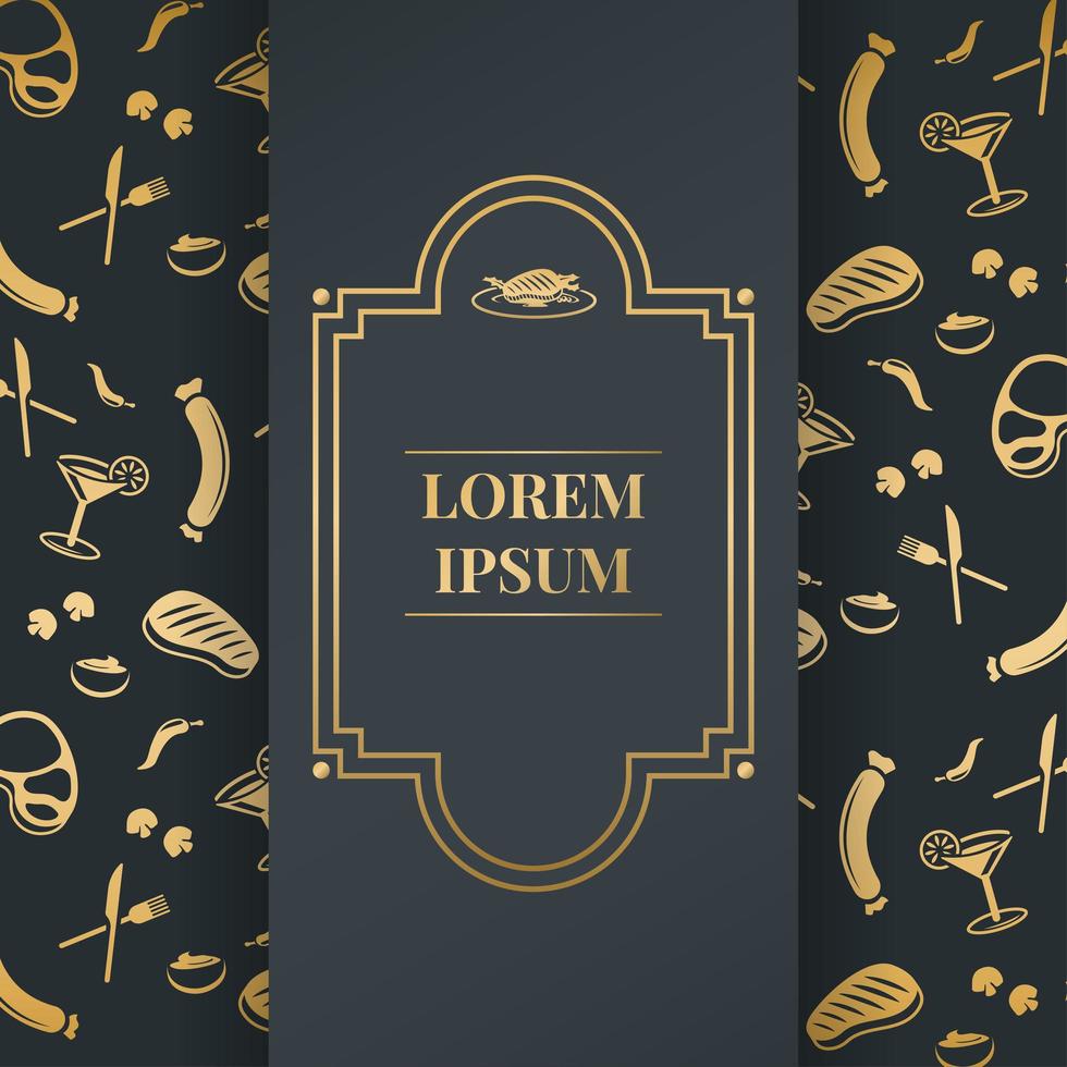 Steakhouse Restaurant Pattern  vector