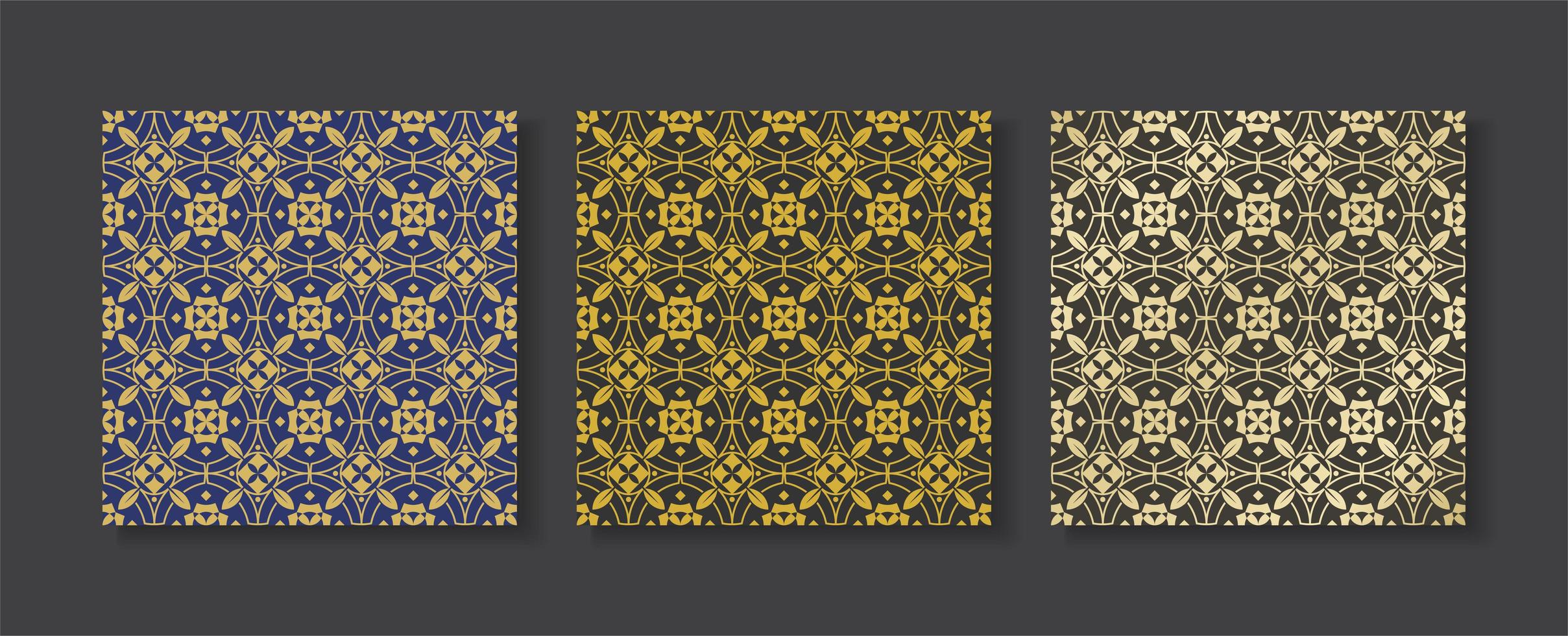 Luxury seamless patterns vector