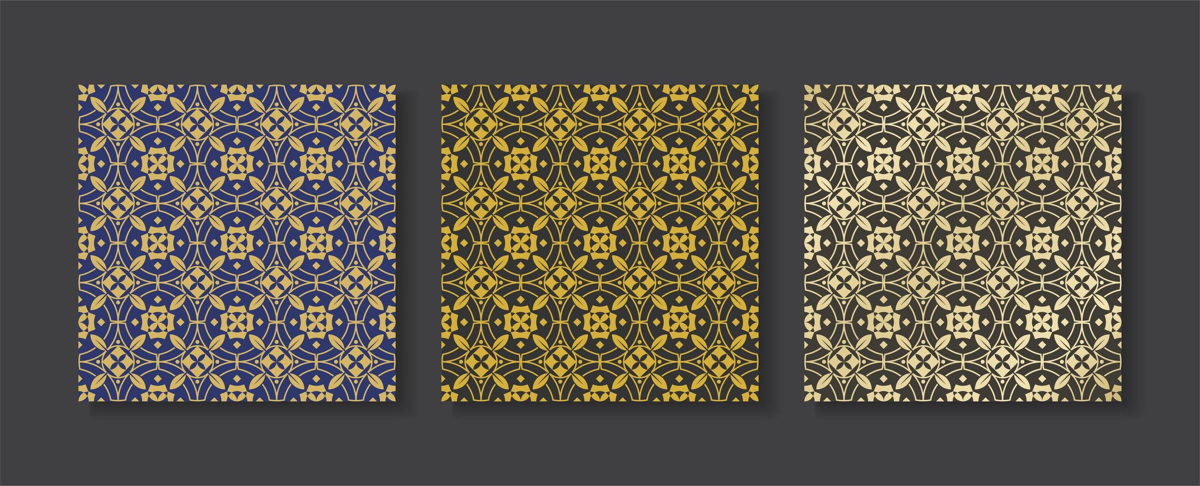 Luxury seamless patterns vector