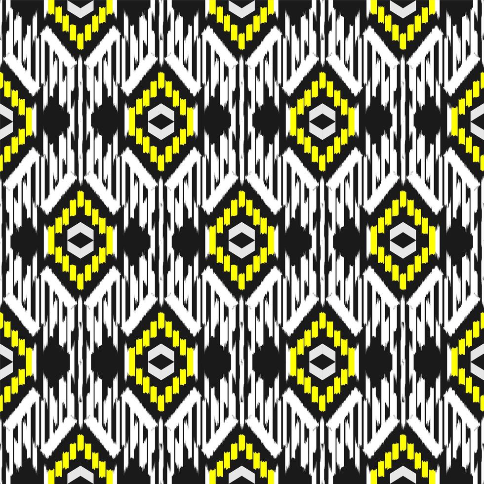 patrón sin costuras retro ikat vector