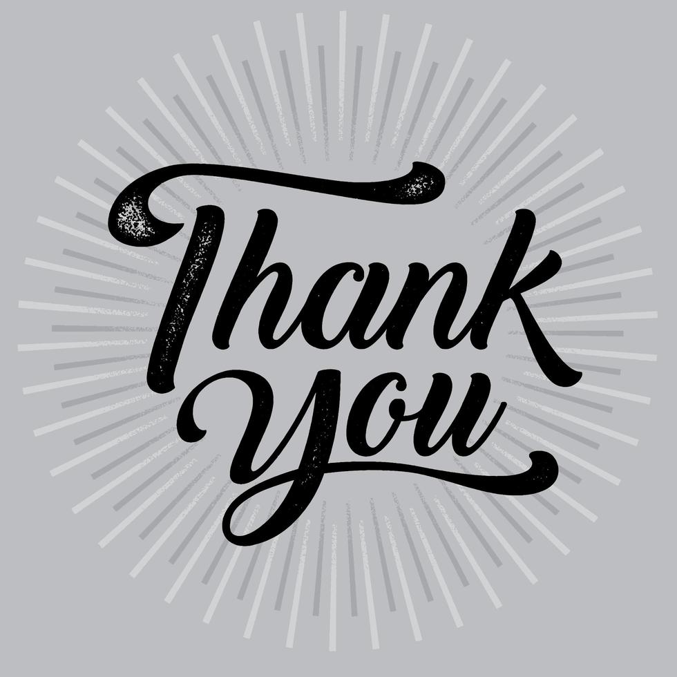 Thank you typography poster vector