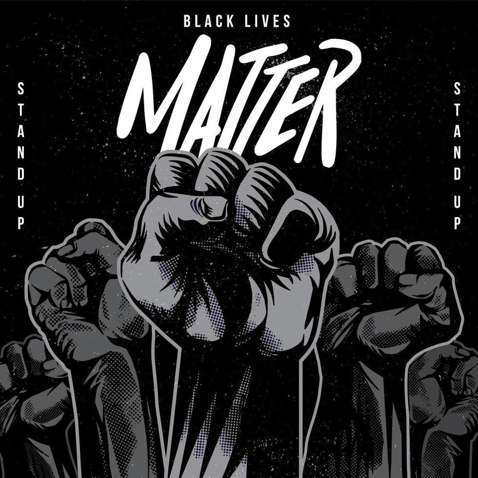 Black Lives Matter Raised Fist Poster vector