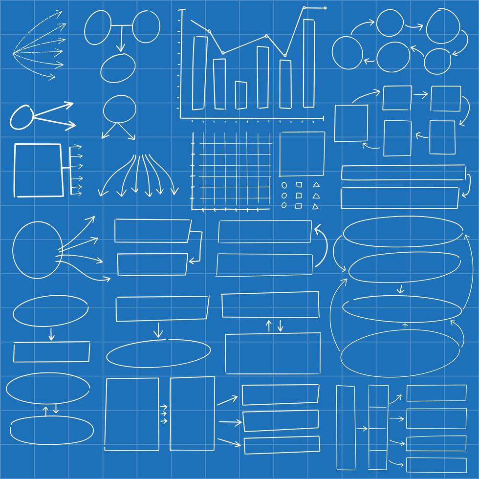 Hand Drawn Infographic Circles And Rectangles Set vector