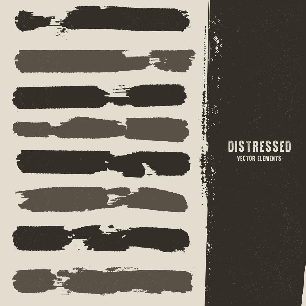 Distressed Stroke Texture Banners vector