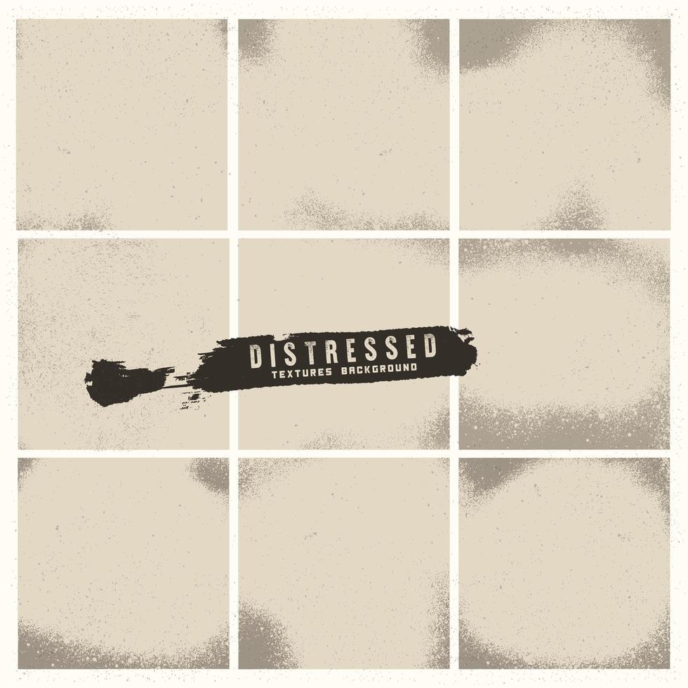 Grunge distressed border set vector