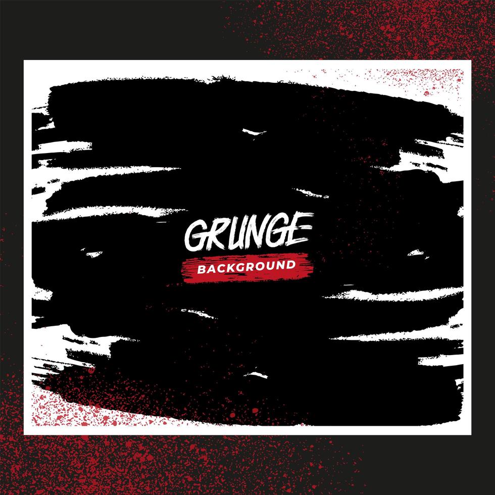 White Grunge Frame with Red Splatter vector