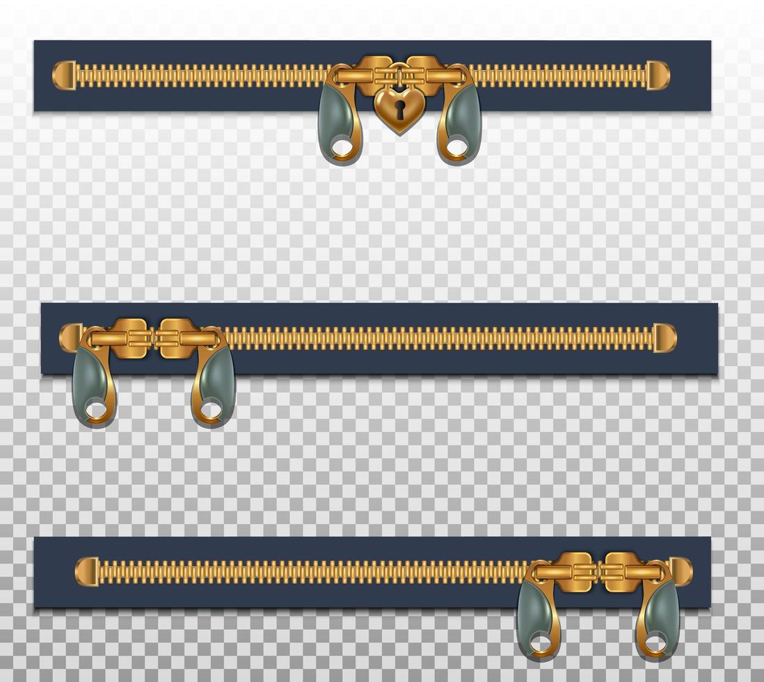Zippers for Clothes vector