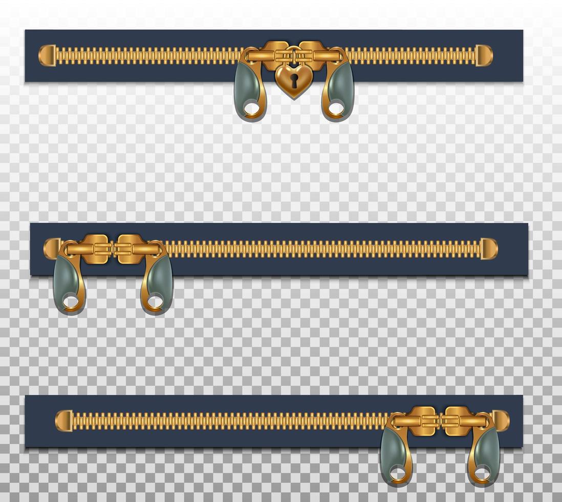 Zippers for Clothes vector