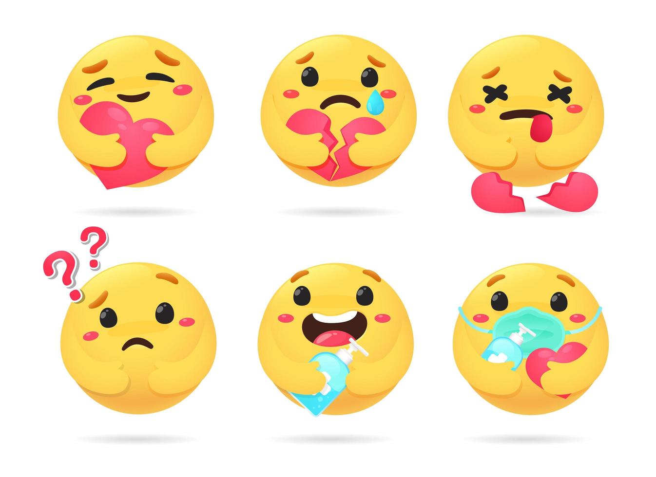 Yellow Faces Icons  vector