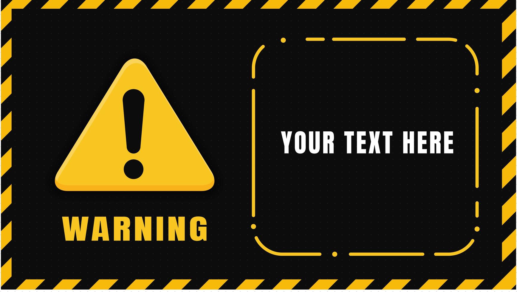 Yellow black warning sign  vector