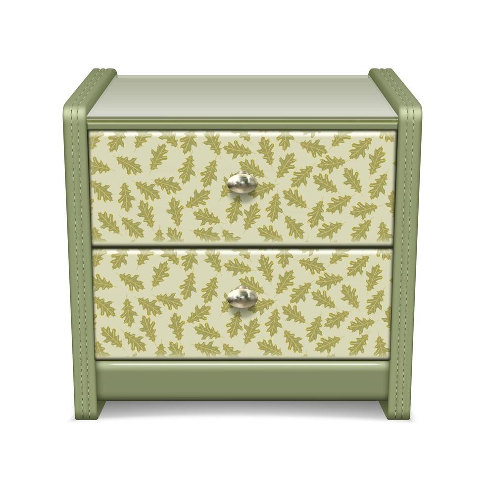 Bedside Table with a Pattern vector