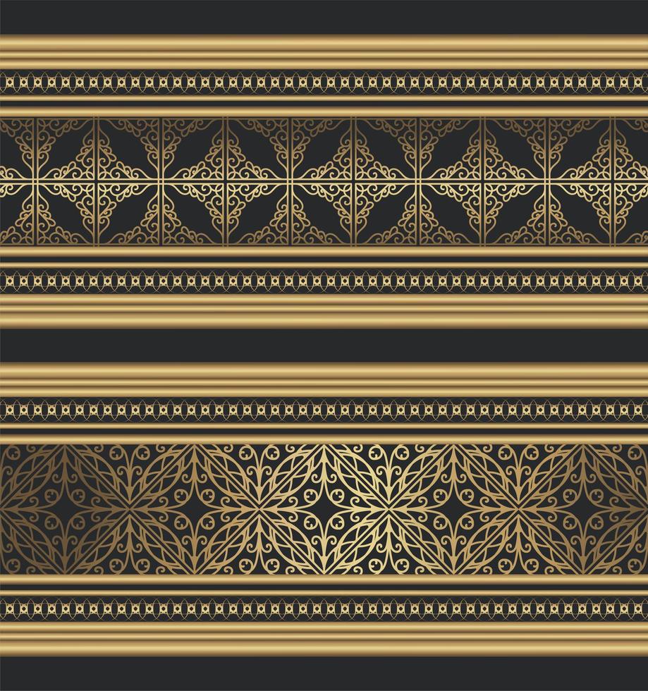 Fancy Golden Ornamental Border vector