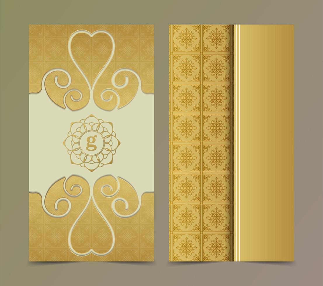 Fancy Gold Business Card Logo Template vector