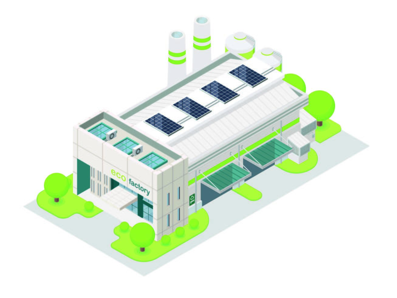 Energy saving factory vector