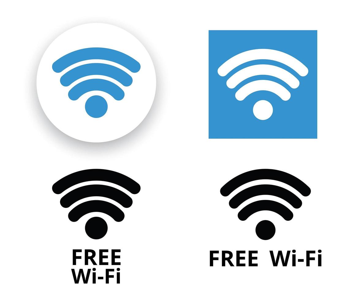 Wifi symbol set vector