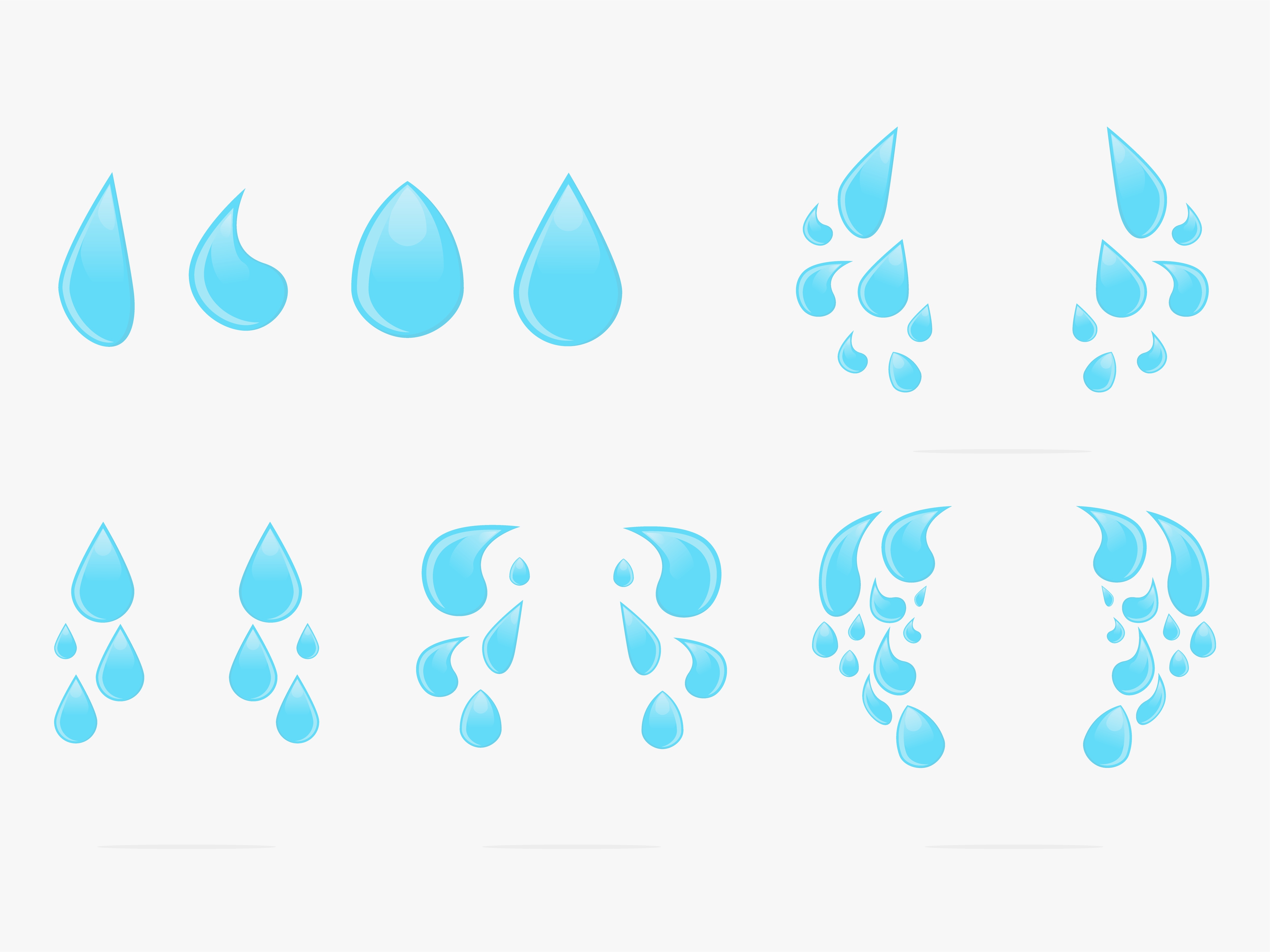 Download Water drops set - Download Free Vectors, Clipart Graphics ...