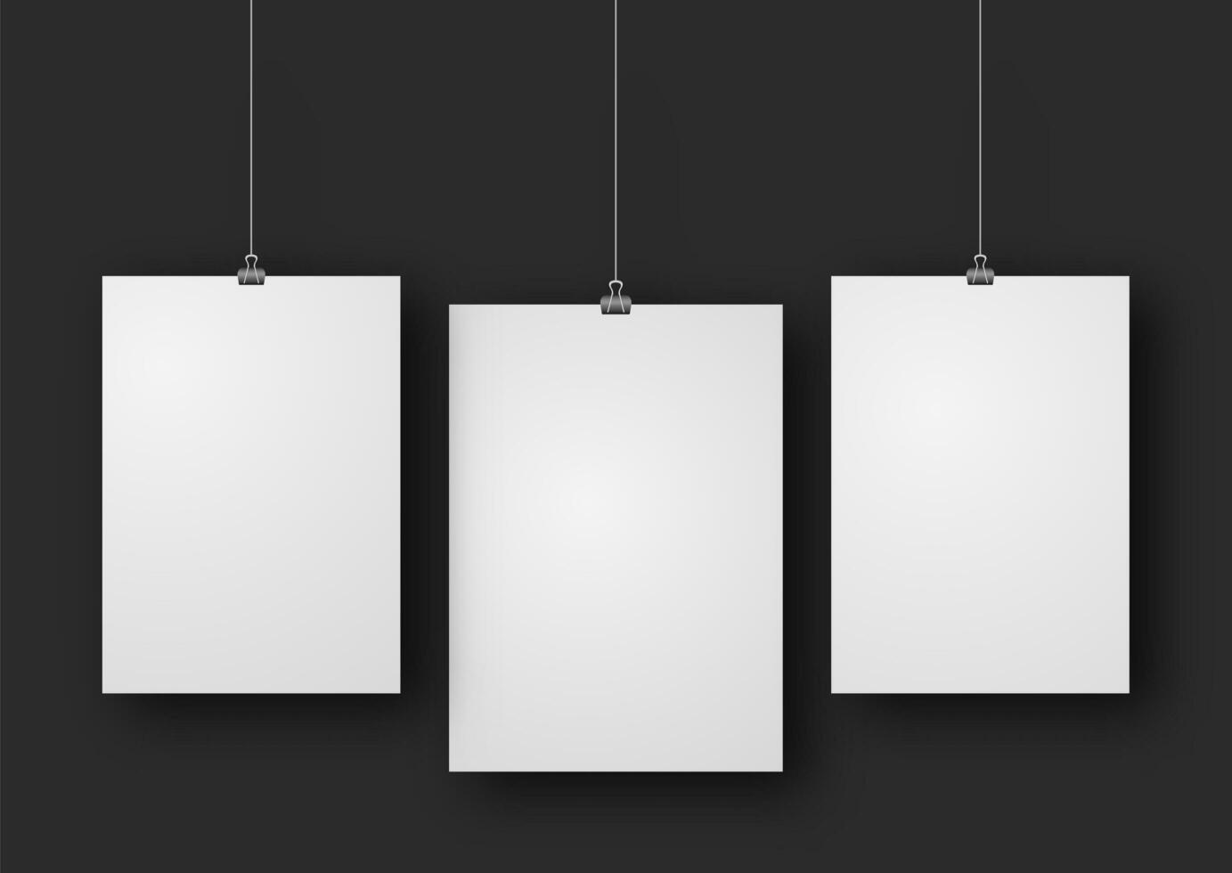 Paper poster mockup vector