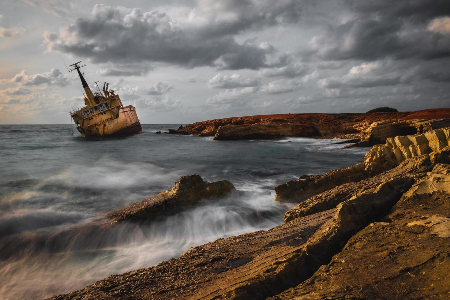 Shipwreck of Edro III in Cyprus photo