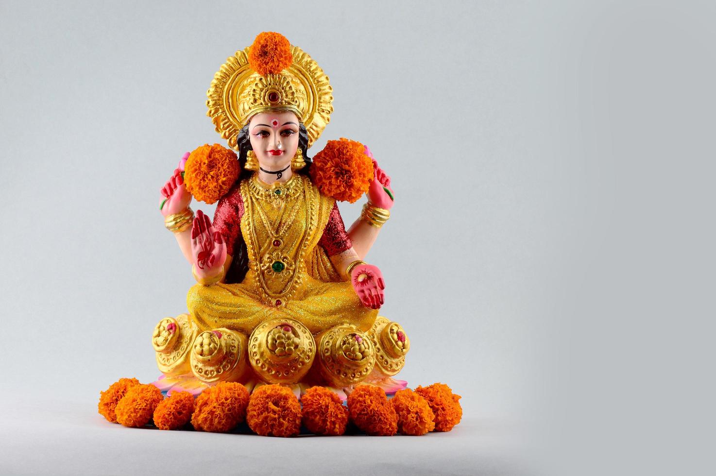 Close-up of a Lakshmi statue photo