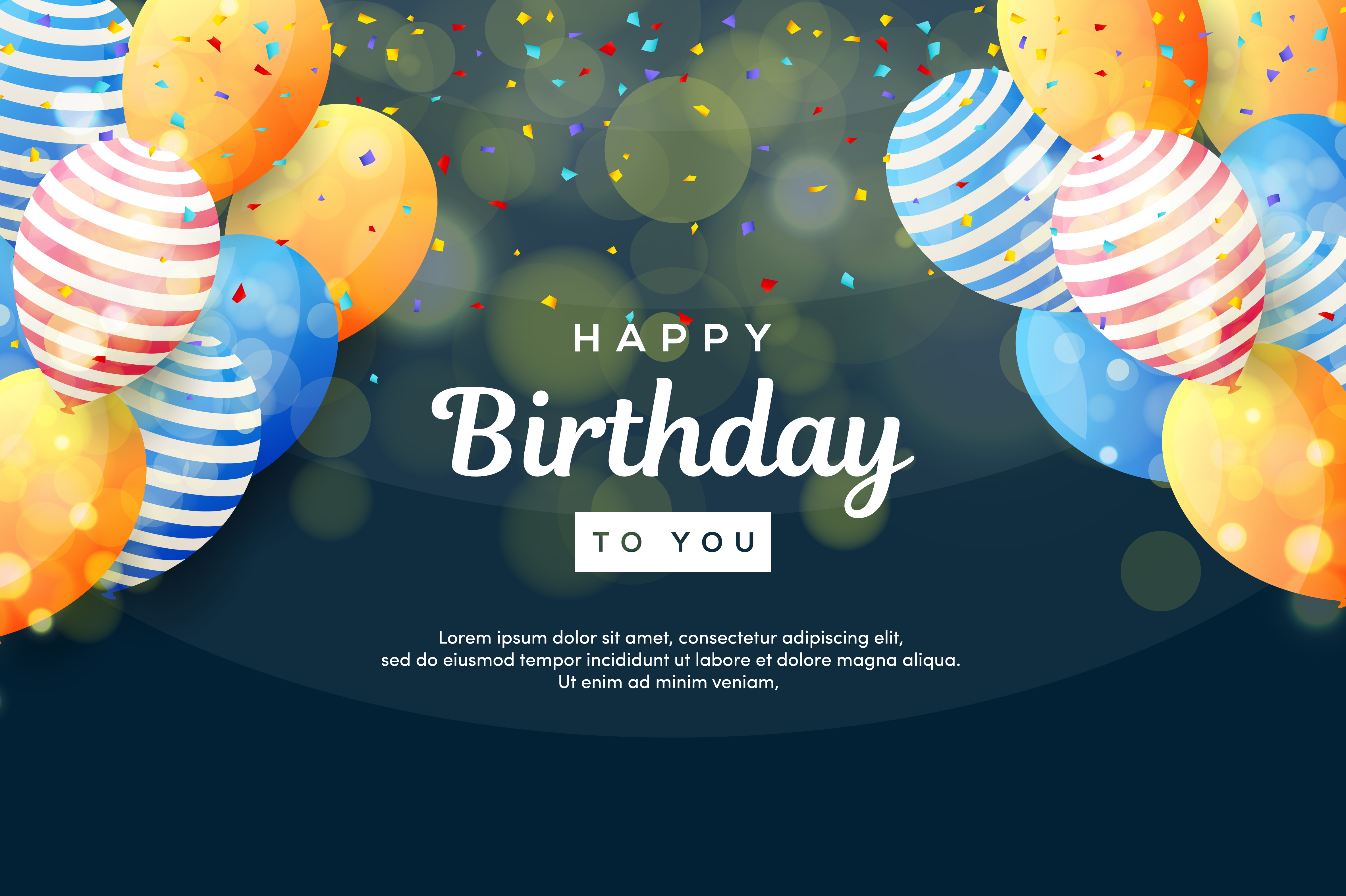 Birthday Backgrounds with Confetti and Colorful Balloons 1225142 Vector Art at Vecteezy