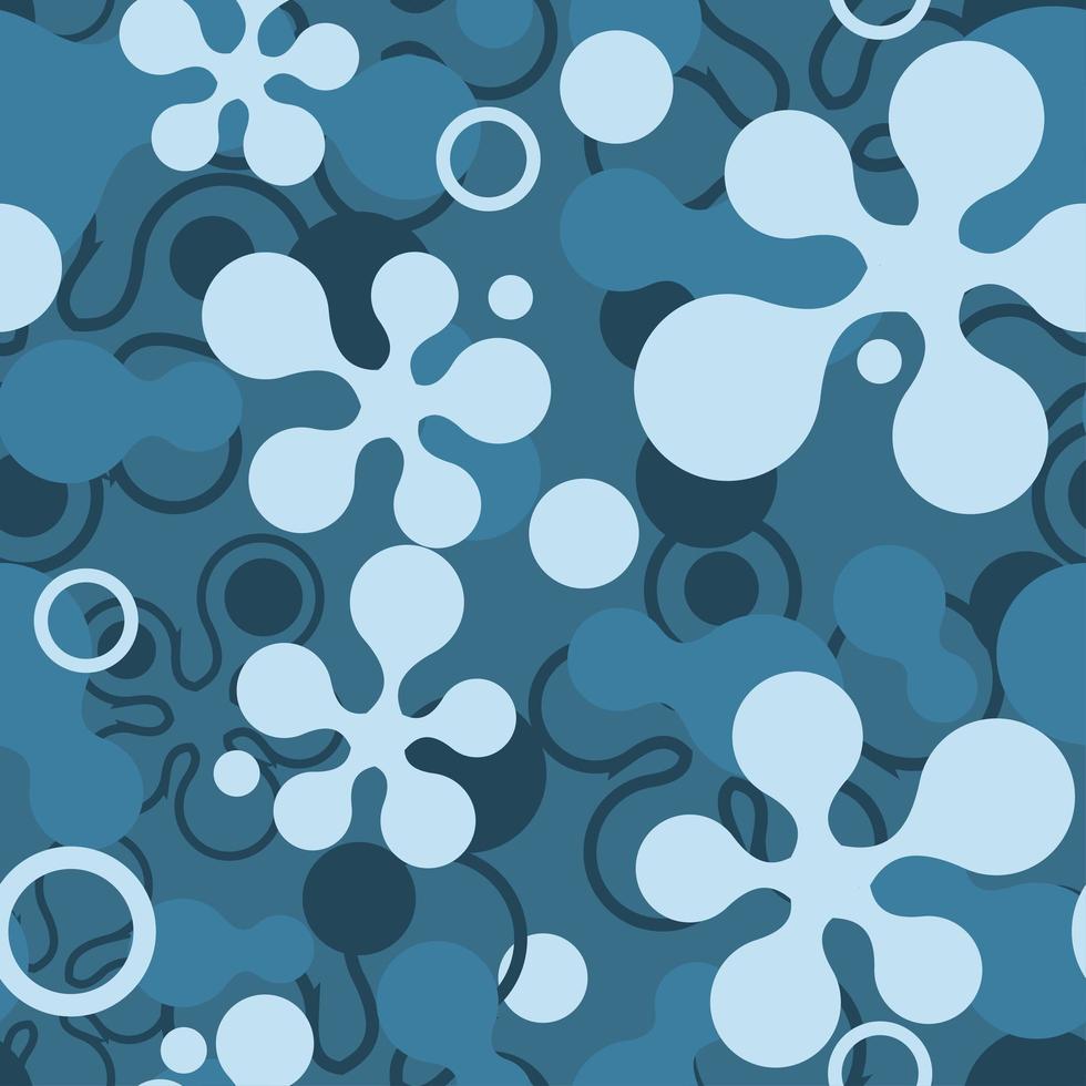 Summer blue Hawaiian seamless texture vector