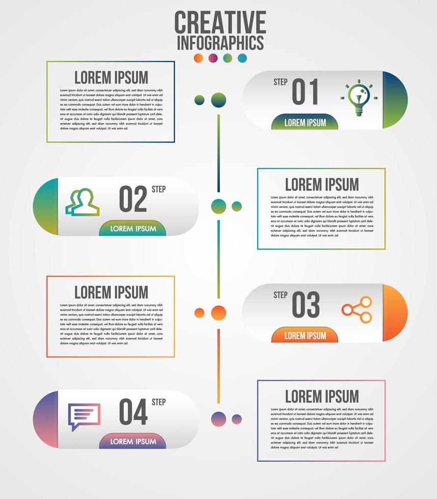 forma de cápsula y cuadro de texto plantilla de infografía vector