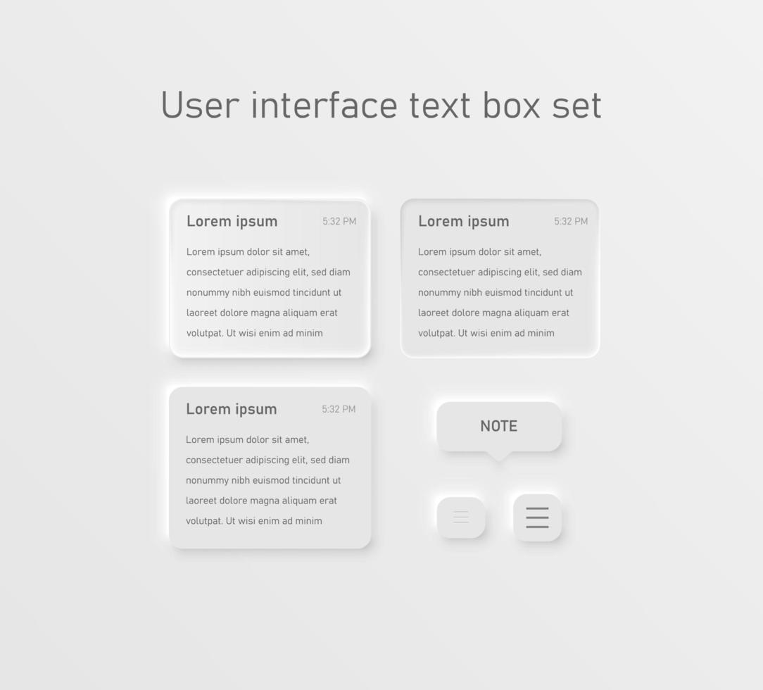 Rounded white text boxes  vector