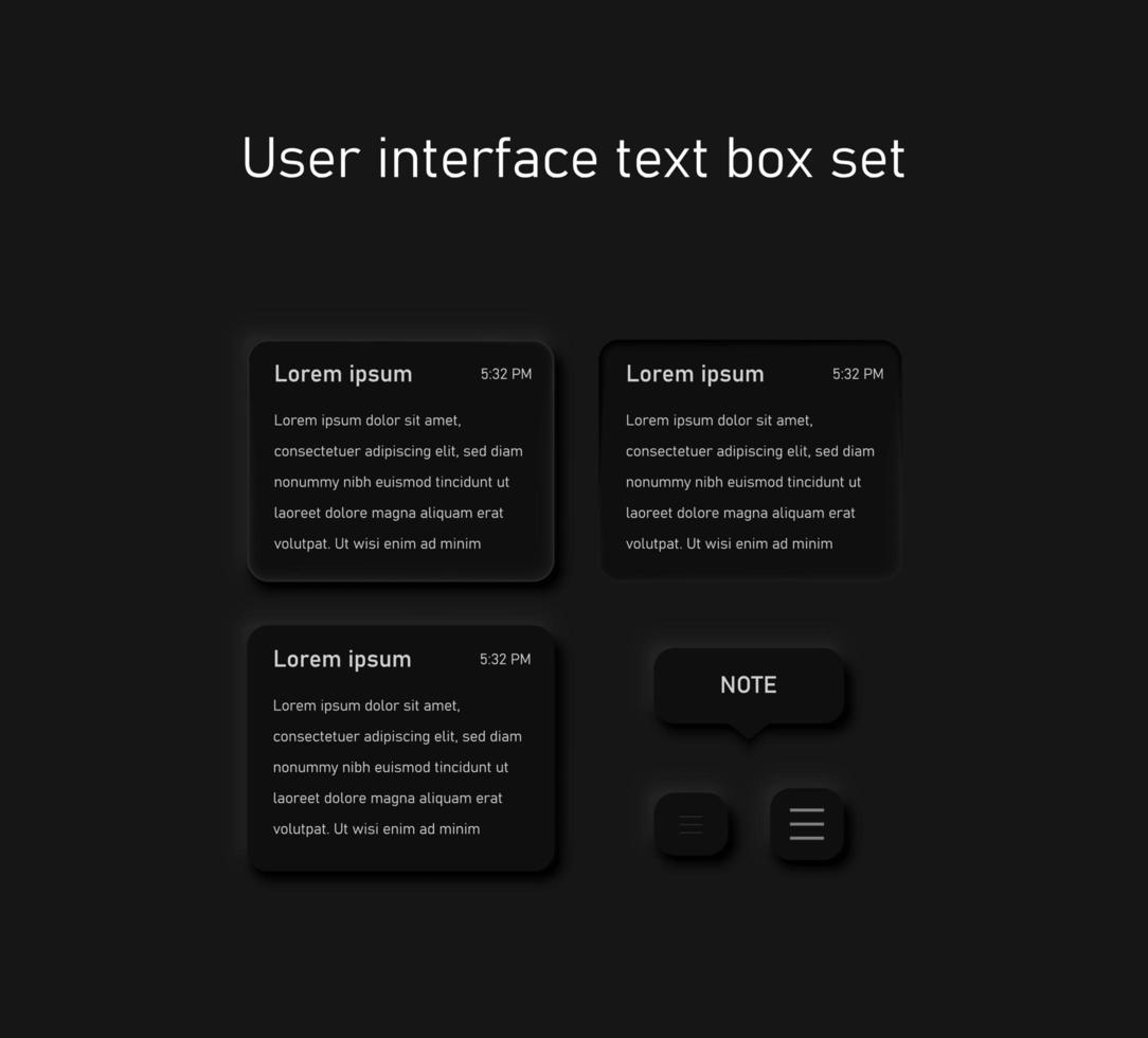 Rounded Text boxes for websites and mobile apps vector