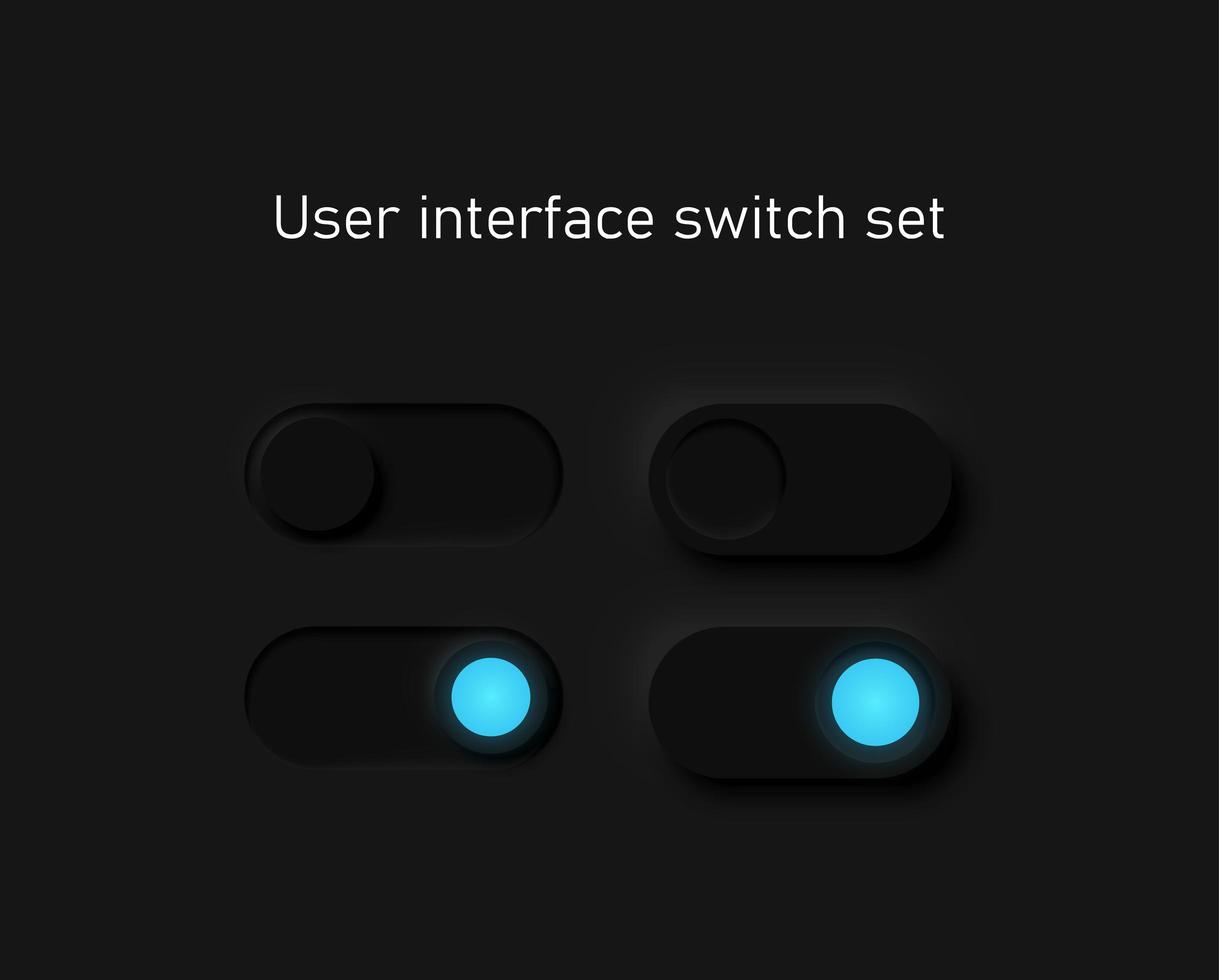 Black switches for websites  vector