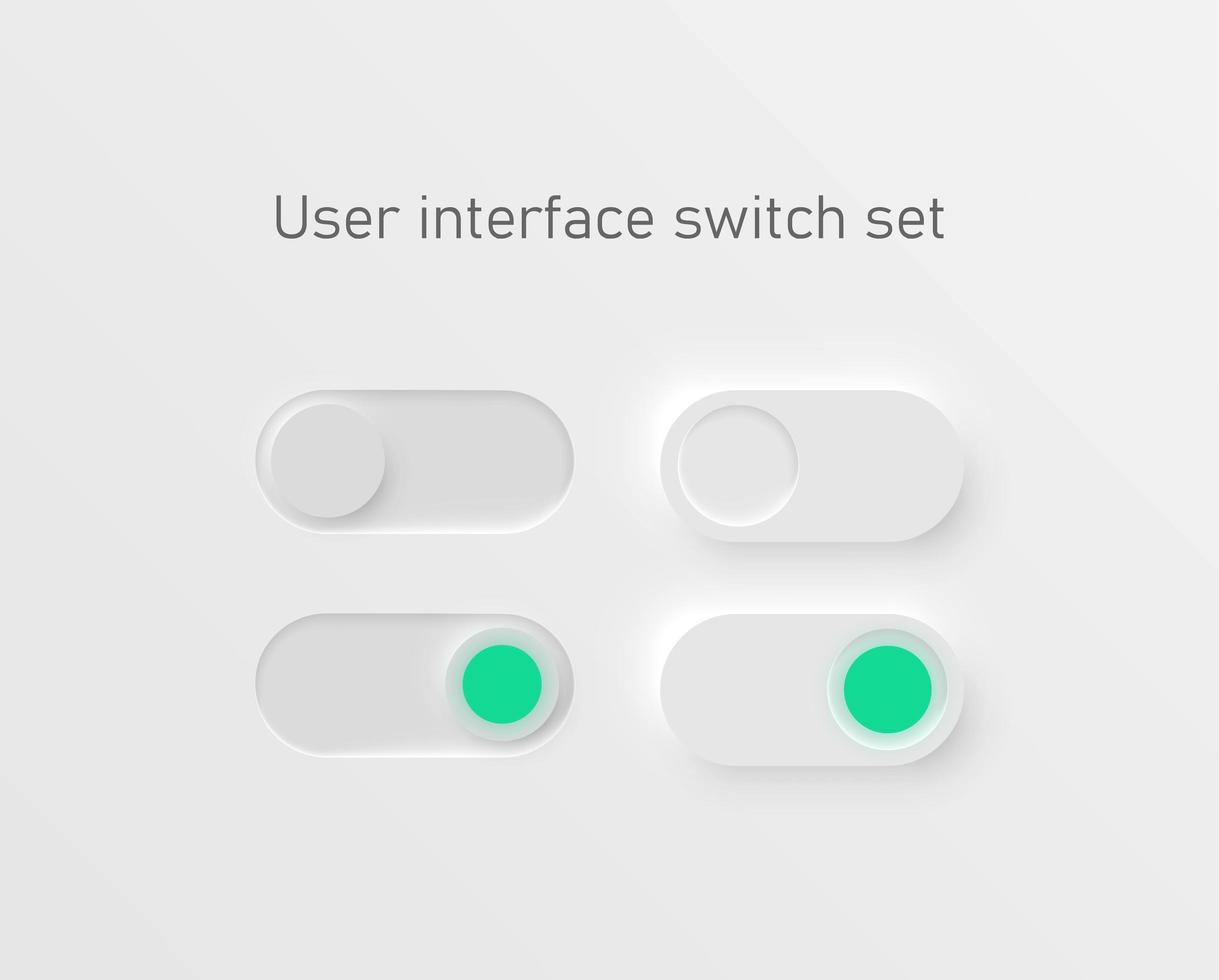 UX Interface switch set vector