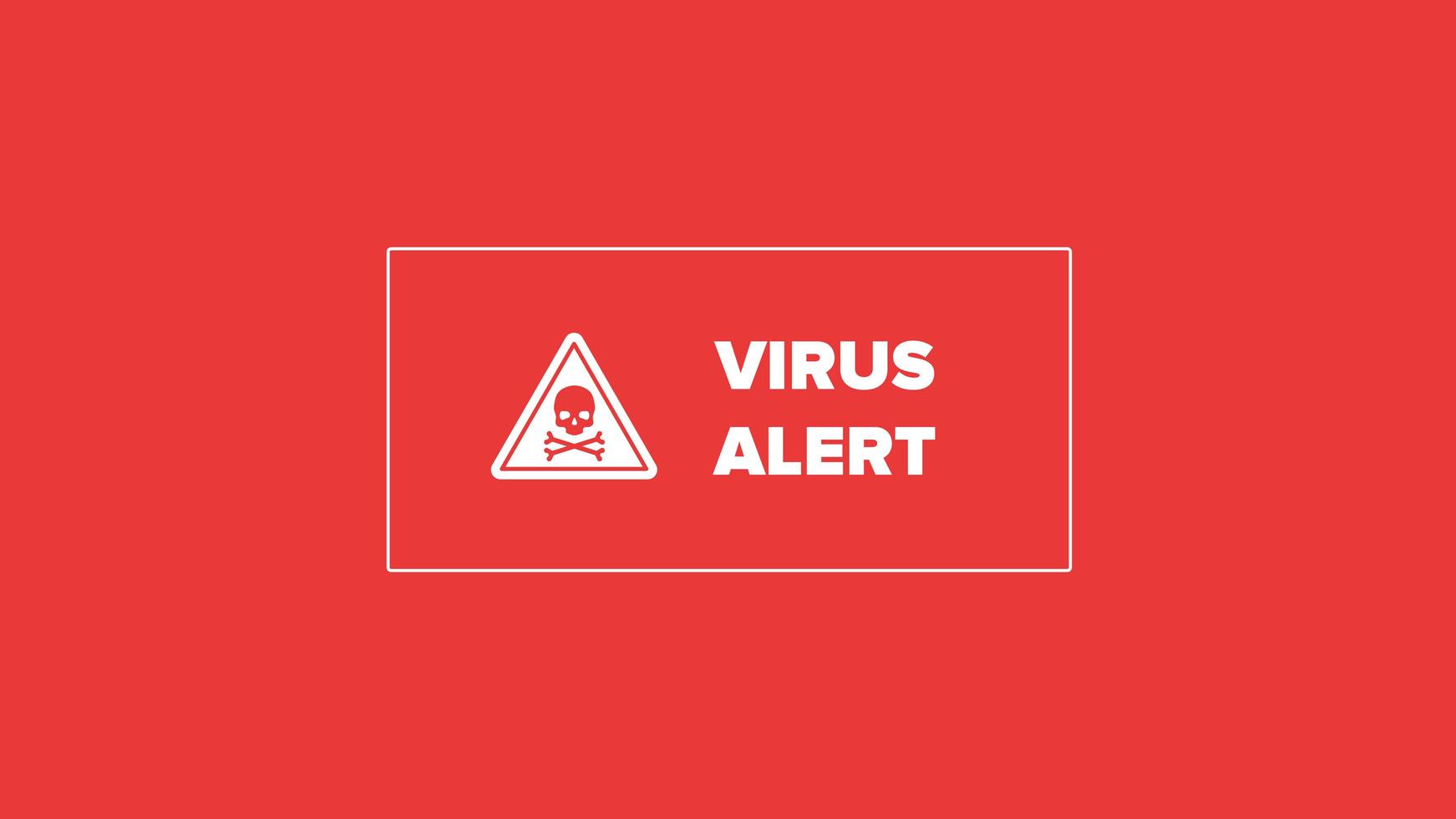 Red virus warning  vector