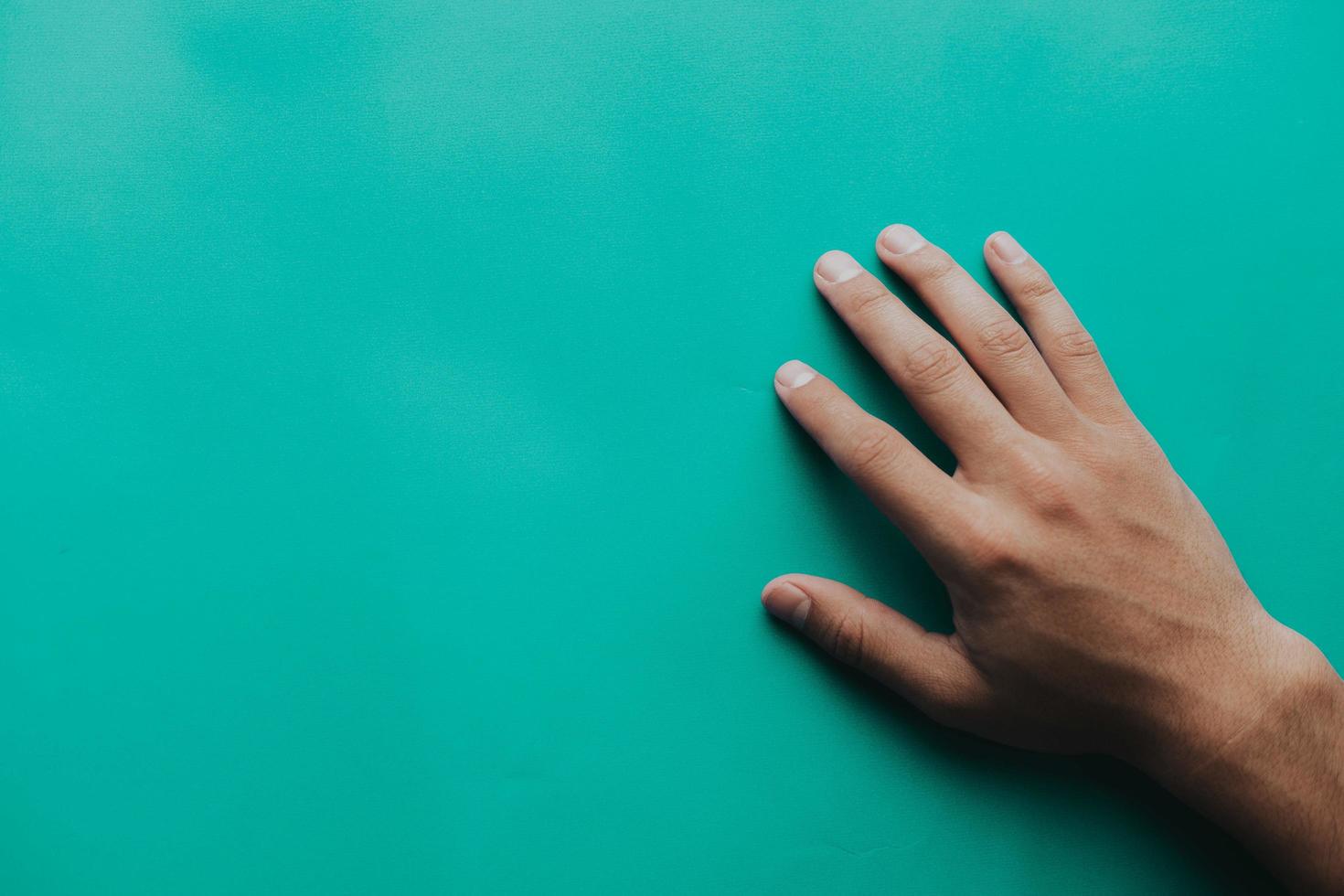 Person's right hand photo