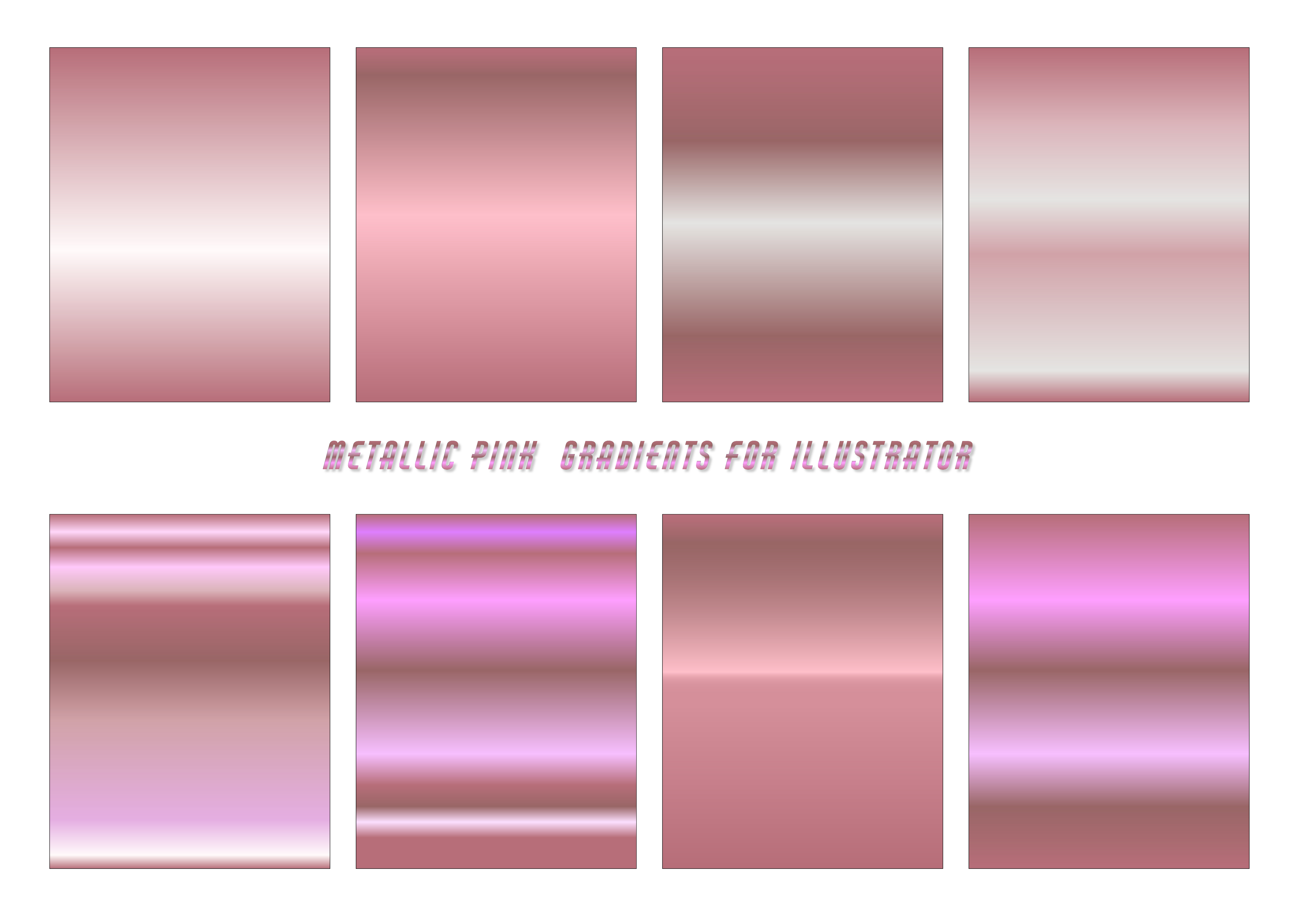 Metallic Pink Gradient Set - Download Free Vectors, Clipart Graphics ...