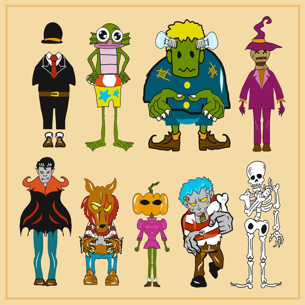 colección de monstruos de halloween 1225696 Vector en Vecteezy colección de monstruos de halloween 1225696 Vector en Vecteezy