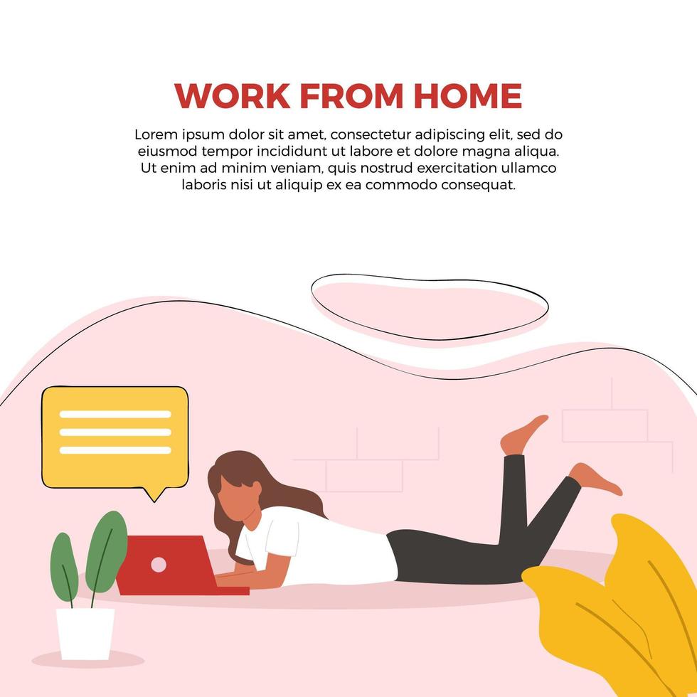 Work From Home Poster vector