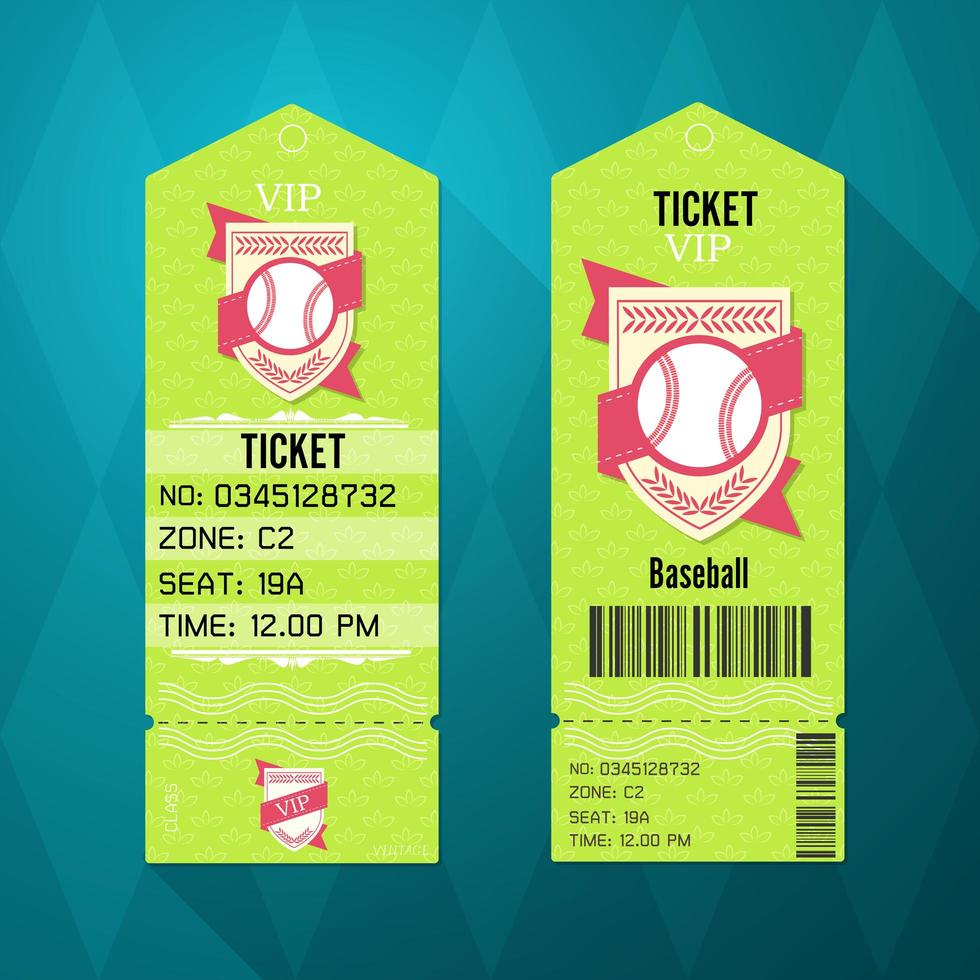 Baseball Ticket Design vector